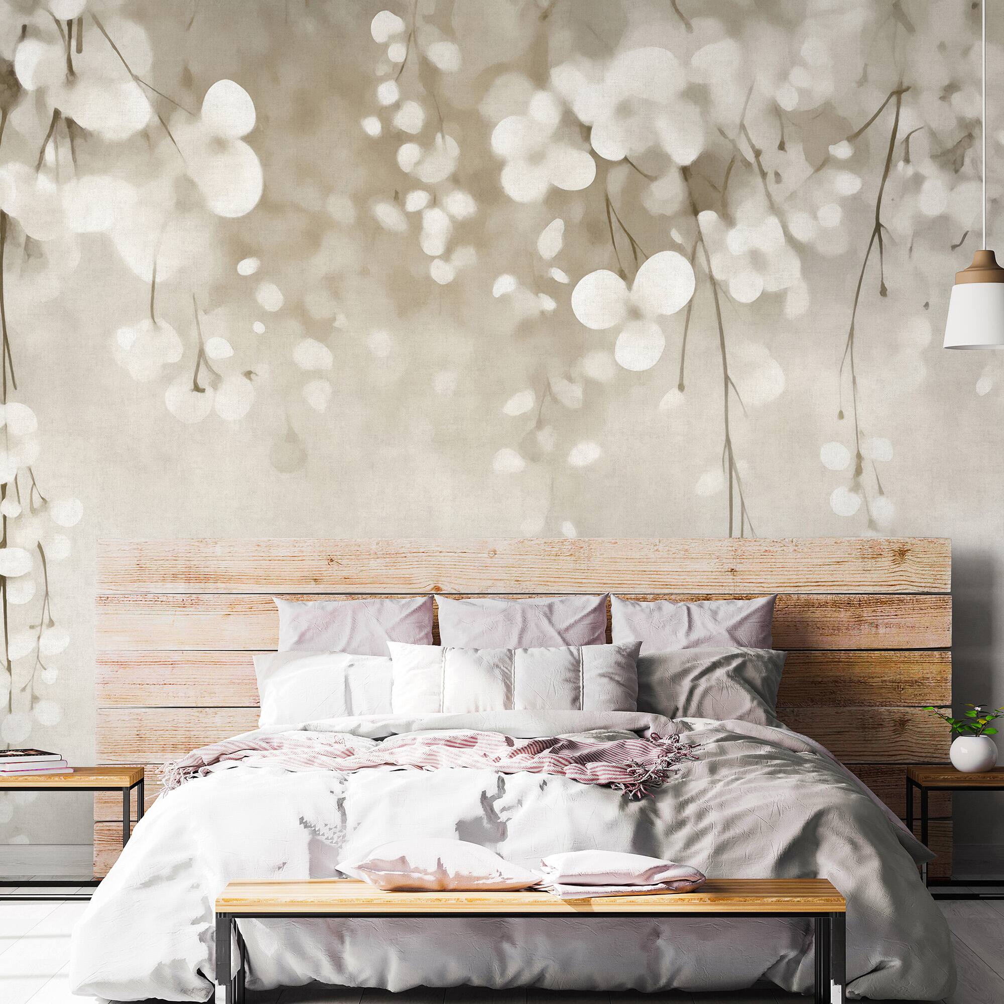 Designs Direct Ivory Rain Gray Wall Mural